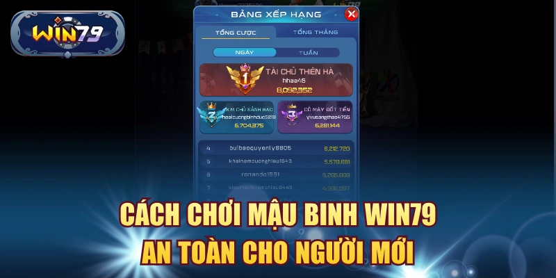 Minh họa lưu ý an toàn khi chơi Mậu Binh Win79 cho người mới