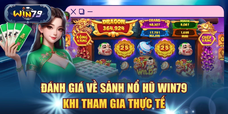 Giao diện sảnh nổ hũ Win79 với các slot game và lựa chọn vòng quay
