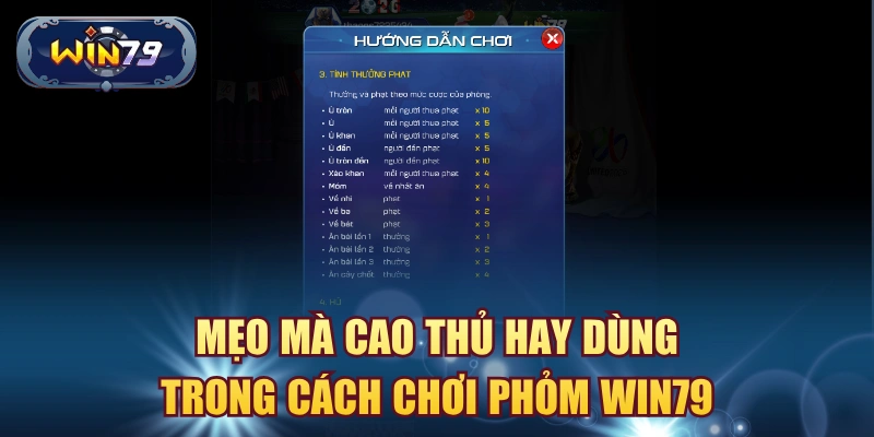 Minh họa mẹo chơi Phỏm Win79 theo hướng quan sát bài