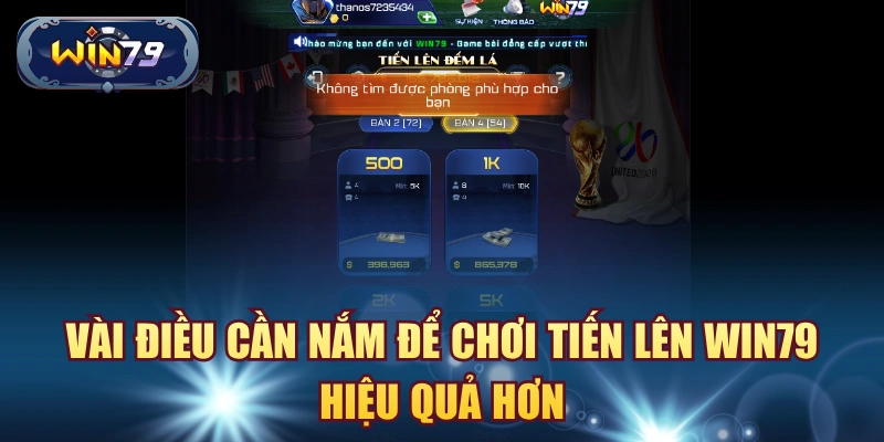 Minh họa lưu ý khi chơi Tiến Lên Win79 cho người mới